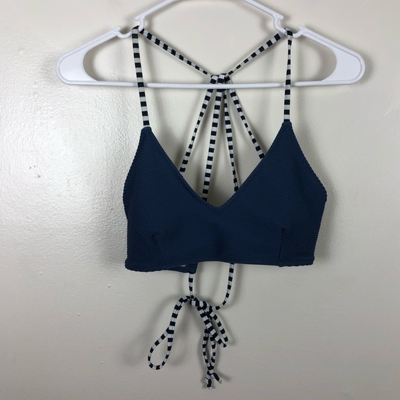 Other - No Brand Stripe Strap Bikini Top